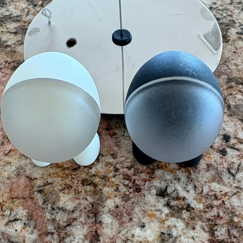 Modern Black and White Magnetic Salt and Pepper Shakers